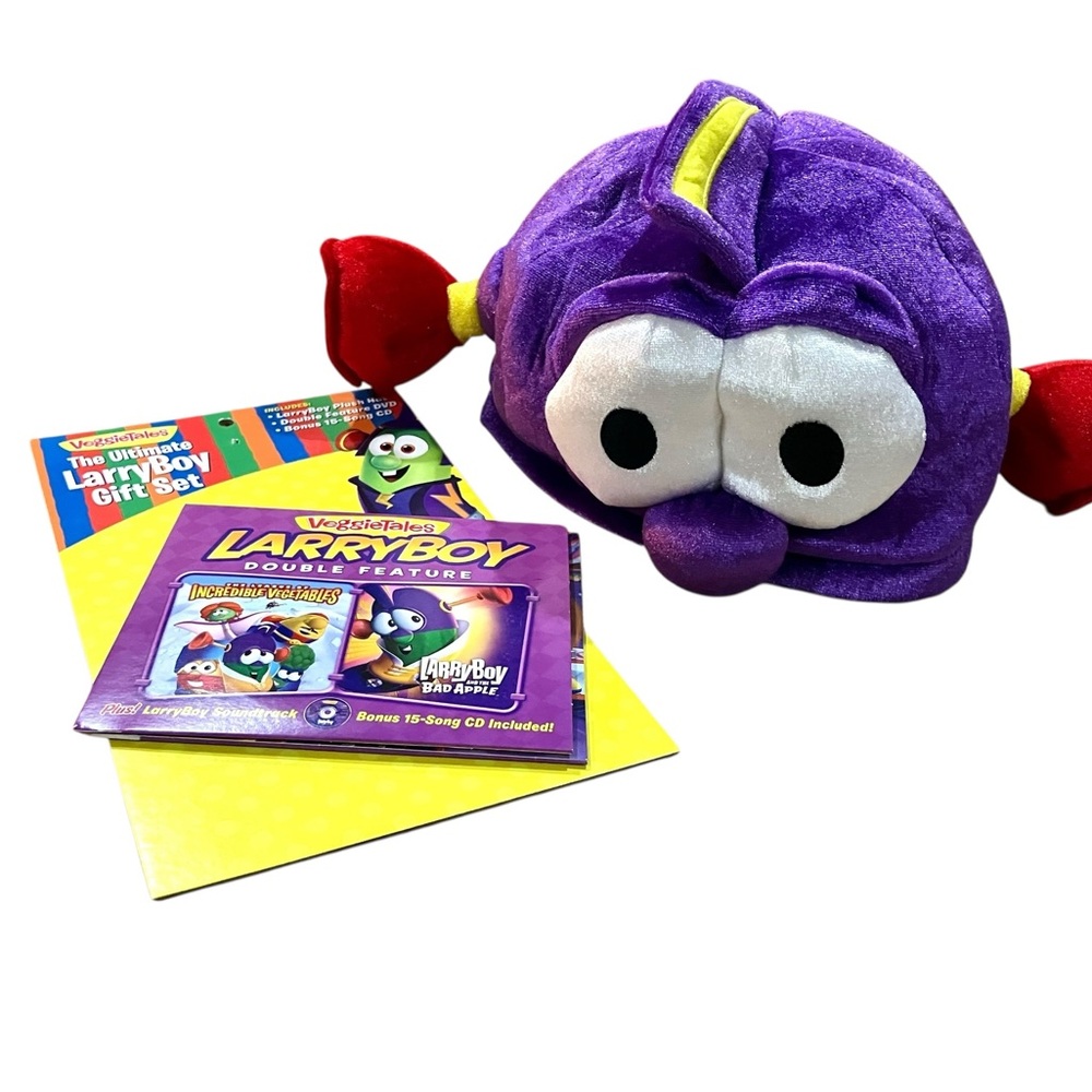 Veggie Tales Larry Boy Cucumber Plush Hat Costume Dress Up Hat Mask Veggietales